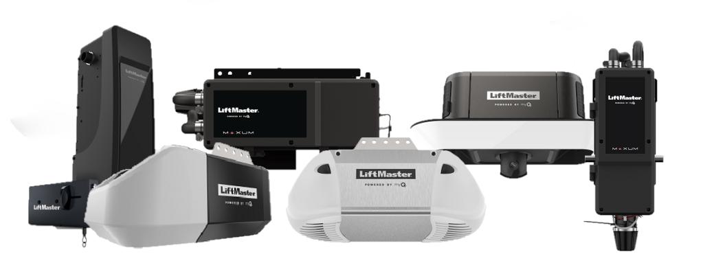 LiftMaster garage door opener lineup including belt drive and wall mount models